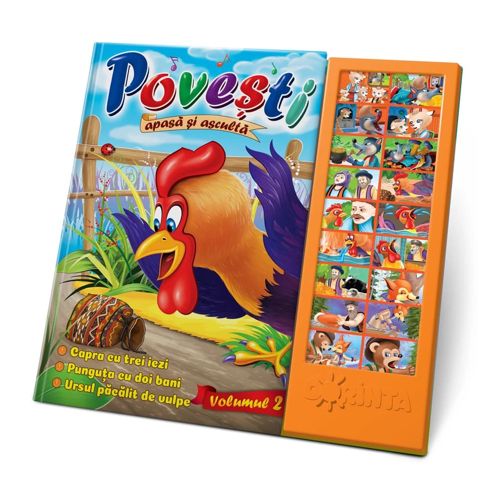 Carte pentru copii, Povesti. Apasa si asculta. Volumul 2